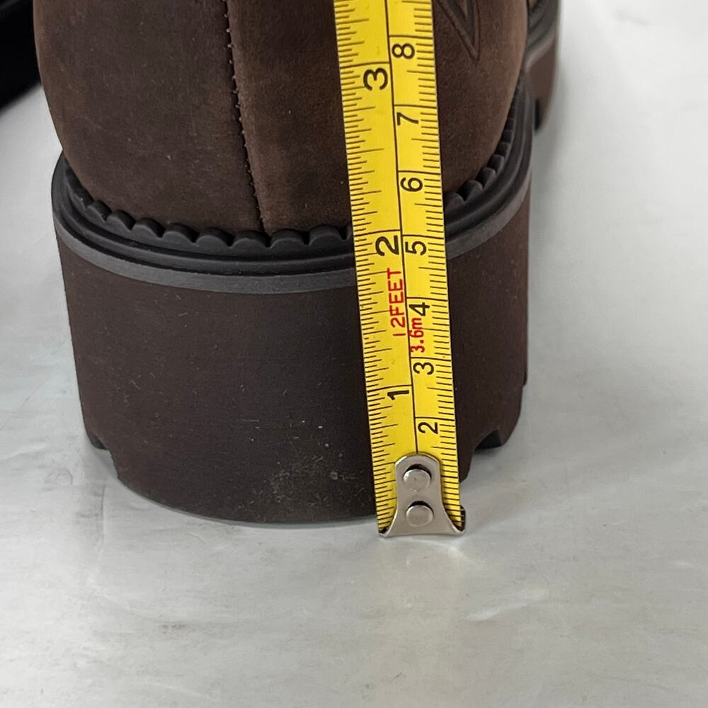 Vionic Fallbrook High Shaft Leather Boots Brown Women's 9.5 Wide Tried On - Picture 9 of 10